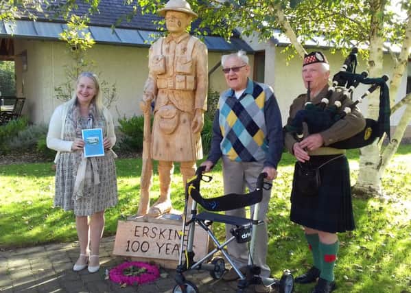 Brian Warren plays his pipes at Erskine. Picture: Contributed