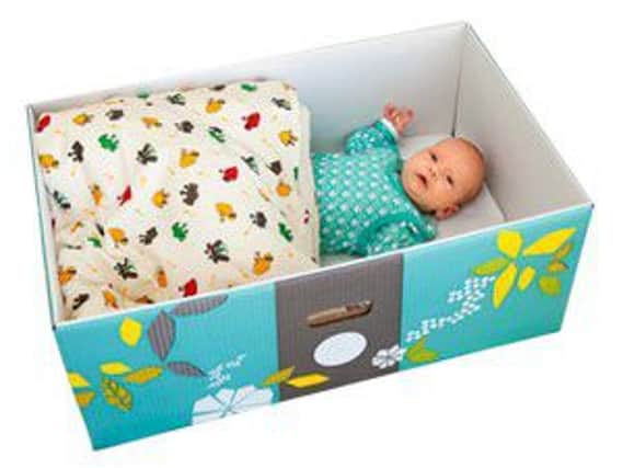 The baby box will include essential items
