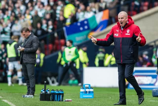 Mark Warburton saw his side lose to Celtic for the second game in a row. Picture: John Devlin