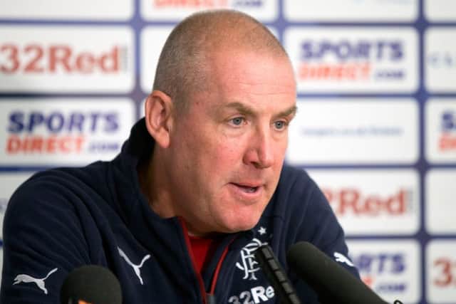 Rangers boss Mark Warburton announced the gesture at today's press conference. Picture: Kirk O'Rourke/PA