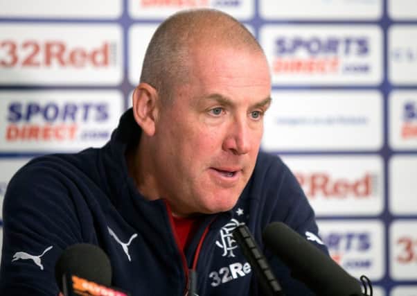Rangers boss Mark Warburton announced the gesture at today's press conference. Picture: Kirk O'Rourke/PA