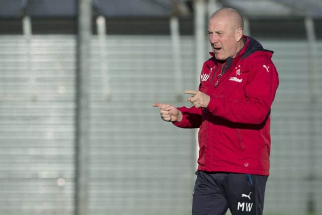 Mark Warburton back on the training ground as Rangers prepare for St Johnstone clash. Picture: SNS