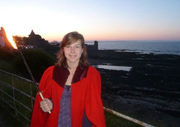 Ellie MacDonald in her red St Andrews University gown. Picture: Contributed