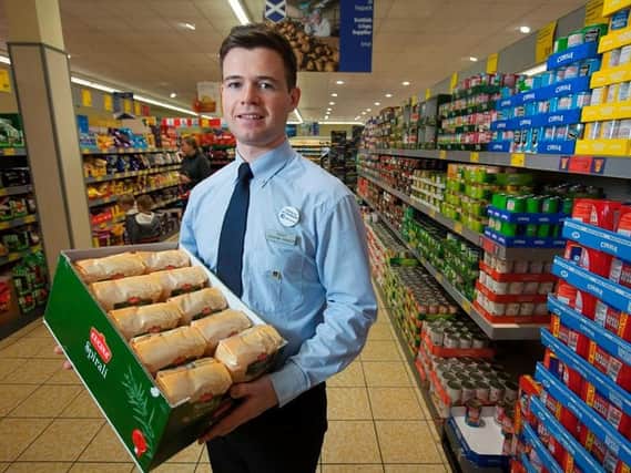 Fraser Smith is the 2,000th employee to join Aldi in Scotland. Picture: Contributed