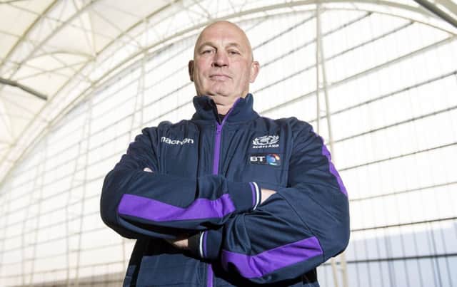 Scotland coach Vern Cotter at yesterday's squad announcement for the forthcoming autumn Tests. Picture: SNS Group/SRU