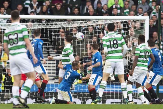 Celtic's Erik Sviatchenko has a goal disallowed. Picture: SNS