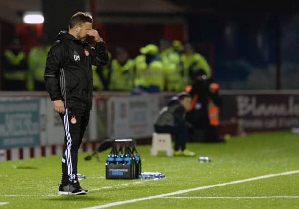 Aberdeen manager Derek McInnes was left frustrated by Willie Collum's performance. Picture: SNS