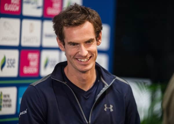 Andy Murray in Glasgow. Picture: John Devlin