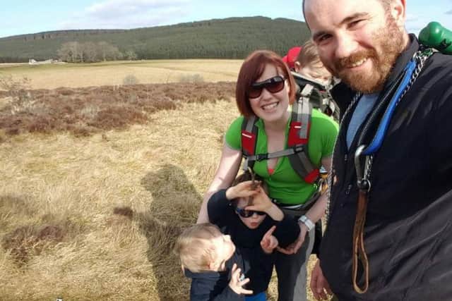 Claire with husband and three sons Lachlan, 5, Adam, 3, and Jacob, 1.