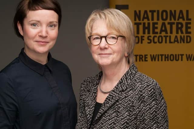 New artistic director Jackie Wylie with Dame Seona Reid, chair of the NTS board.