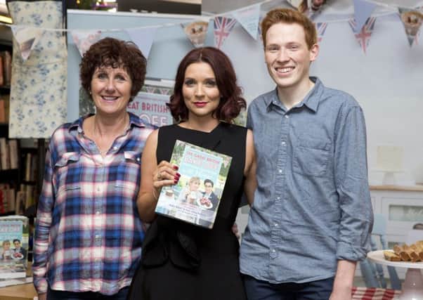 Jane Beedle, Candice Brown and Andrew Smyth, finalists of this years The Great British Bake Off,
Picture: Isabel Infantes/PA