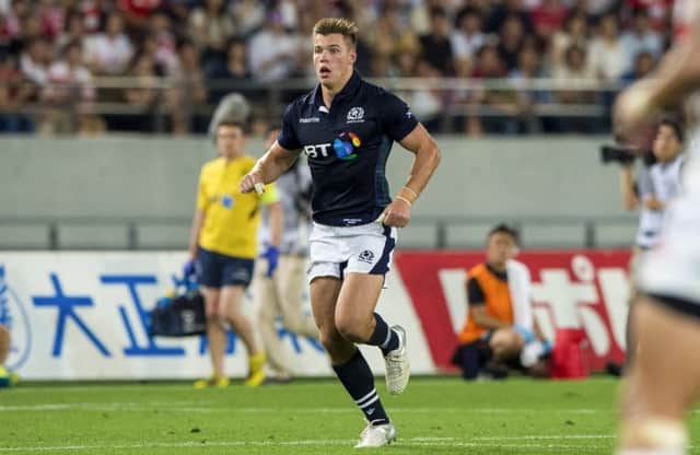 Huw Jones, pictured in action for Scotland, may be available for a fee from South African club Stormers. Picture: SRU/SNS Group
