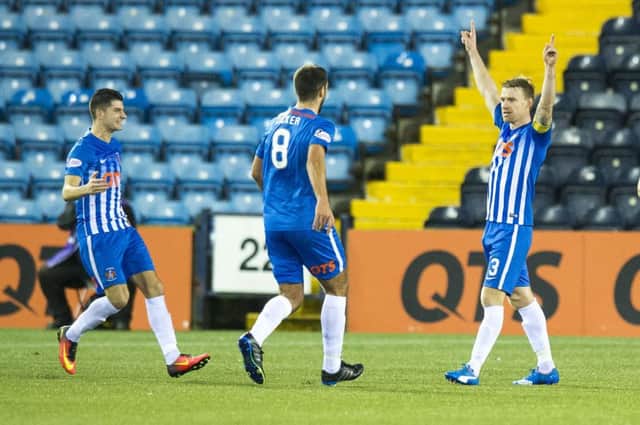 Kilmarnock defeated Hearts on Saturday night. Picture: SNS