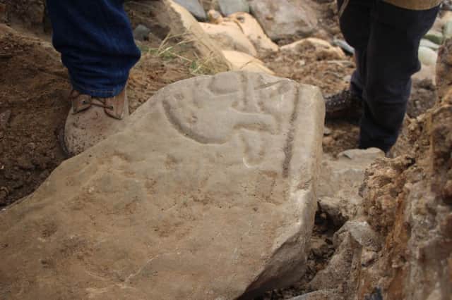 Rare Pictish stone found in Orkney cliff. Picture: Contributed