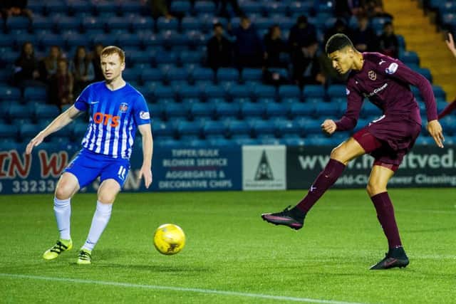 Hearts' Bjorn Johnson missed a good chance against Kilmarnock but is expected to start against Inverness. Picture: Ross Parker/SNS