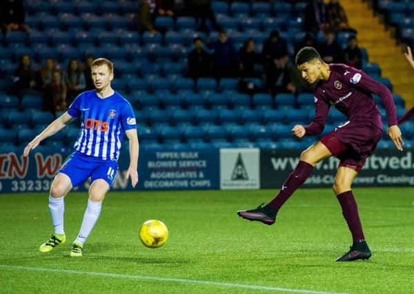 Hearts' Bjorn Johnson missed a good chance against Kilmarnock but is expected to start against Inverness. Picture: Ross Parker/SNS