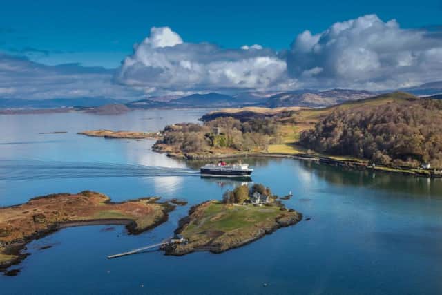 The tidal island is attached to the tip of Kerrera. Picture: Savills