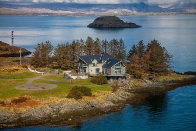 The four-acre island comes with its own helipad and boathouse. Picture: Savills