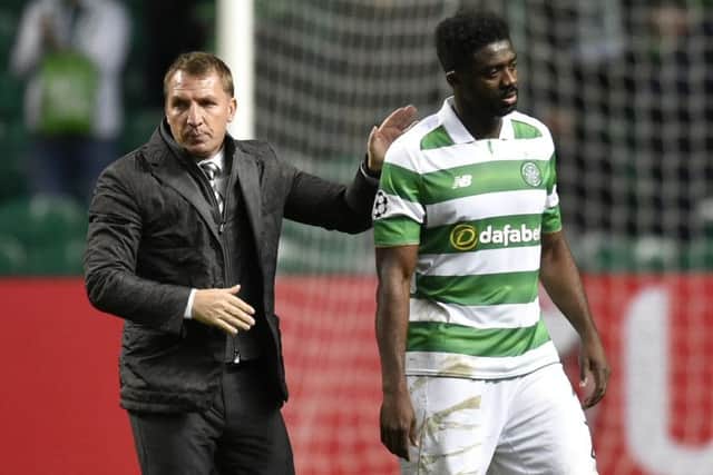 Celtic manager Brendan Rodgers (left) with Kolo Toure Picture: SNS