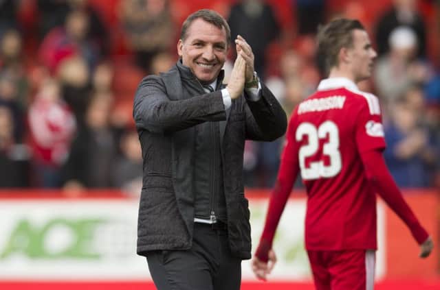 Celtic manager Brendan Rodgers was happy after telling his side they need to learn to win 1-0. Picture: SNS/Craig Foy