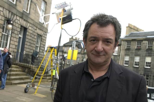 Ken Stott in character as Rebus, during filming in Stockbridge. Picture: Rob McDougall