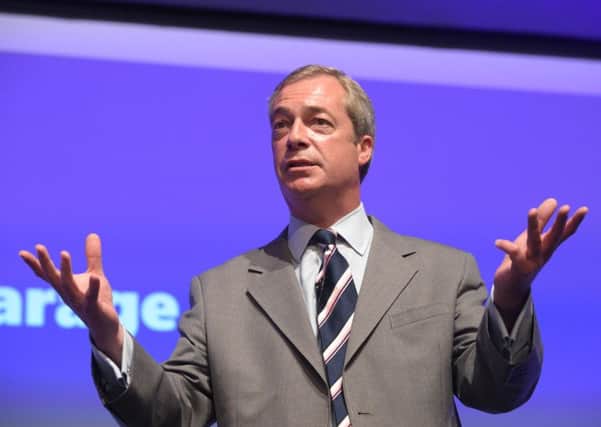 Lord Farage? The Ukip leader has been tipped for a peerage once he hands over the Ukip reins. Picture: PA