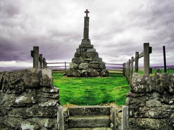 The monument to Maggie Wall, who was killed in 1657 for being a witch, in Dunning, Perthshire. Picture: Contributed