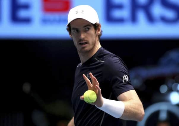 Andy Murray during his victory over Jo-Wilfried Tsonga in the final of the Erste Bank Open in Vienna, Picture: Ronald Zak/AP