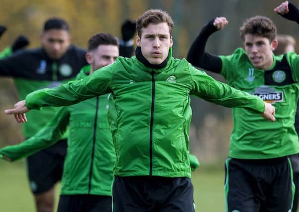 Celtic's Erik Sviatchenko during training at Lennoxtown ahead of the club flying out for their vital Champions League clash against Borussia Monchengladbach.