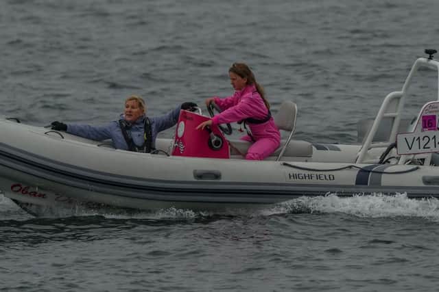 Ten-year-old Oban Duncan takes part in the RIB Challenge.