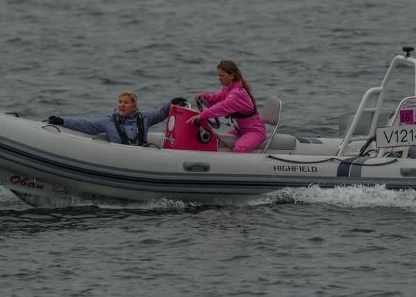 Ten-year-old Oban Duncan takes part in the RIB Challenge.