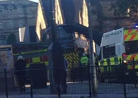 The scene on Pollokshaws Road in Glasgow. Picture: Declyn Brady