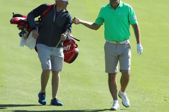 Padraig Harrington and his caddie, Ronan Flood, got their first look at the Regnum Carya course in Belek this morning ahead of the Turkish Airlines Open starting on Thursday. Picture: Getty Images