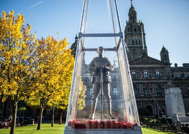 The 'Every Man Remembered' sculpture will be on display on George Square until Sunday 13th November. Picture: John Devlin.