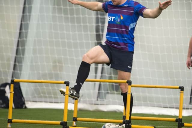 Scotland's Hamish Watson in training at Oriam. Picture: SNS