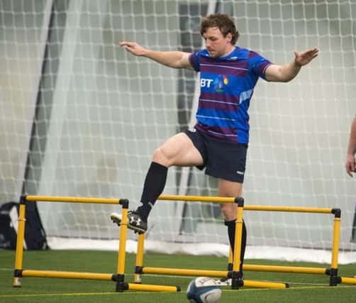 Scotland's Hamish Watson in training at Oriam. Picture: SNS