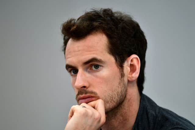 A pensive Andy Murray during his press conference at the BNP Paribas Masters in Paris. Picture: Dan Mullan/Getty Images