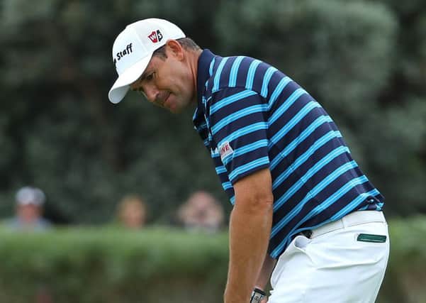 Padraig Harrington  putts for victory on the 18th green during day four of the Portugal Masters last month.  Picture:  Richard Heathcote/Getty Images