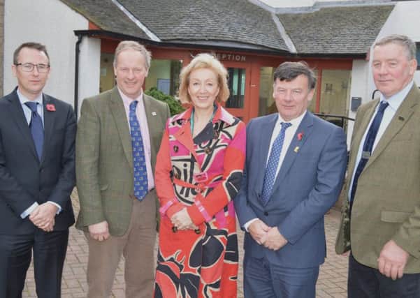 Andrea Leadsom with, from left, union chief executive Scott Walker, vice-president Rob Livesey, president Allan Bowie and vice-president Andrew McCornick. Picture: Contributed