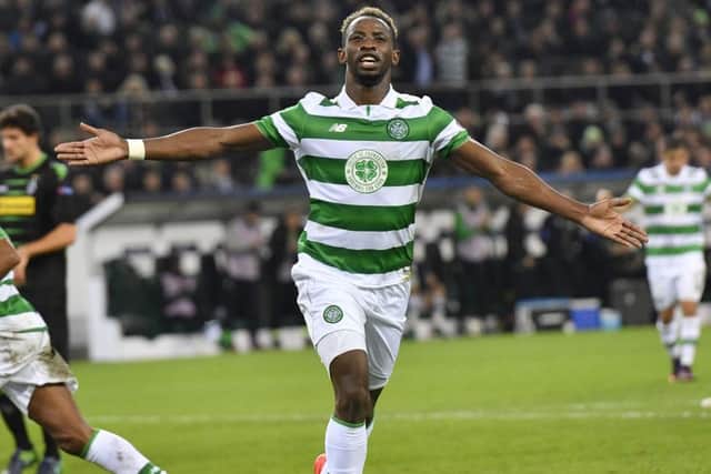 Moussa Dembele after scoring from the penalty spot to tie the game up at 1-1. Picture: AP