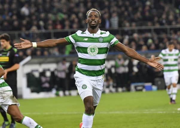 Moussa Dembele after scoring from the penalty spot to tie the game up at 1-1. Picture: AP