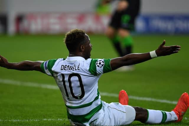Moussa Dembele claims for a penalty after being fouled in the 75th minute. Picture: AFP/Getty