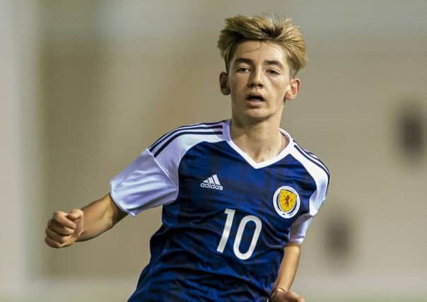 Billy Gilmour in action for Scotland during the Victory Shield. Picture: SNS