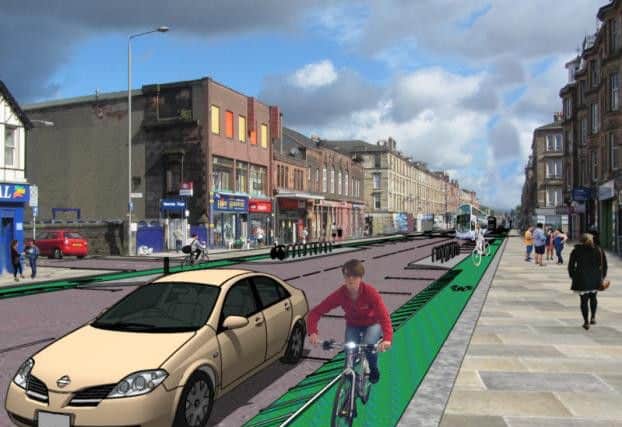 Proposed Victoria Road section of South City Way in Glasgow.
