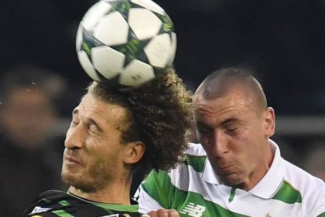 Celtic's Scott Brown  was praised by manager Brendan Rodgers for an 'outstanding' performance against Borussia Monchengladbach. Picture: Martin Meissner/AP