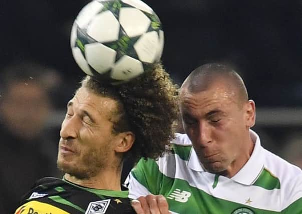Celtic's Scott Brown  was praised by manager Brendan Rodgers for an 'outstanding' performance against Borussia Monchengladbach. Picture: Martin Meissner/AP