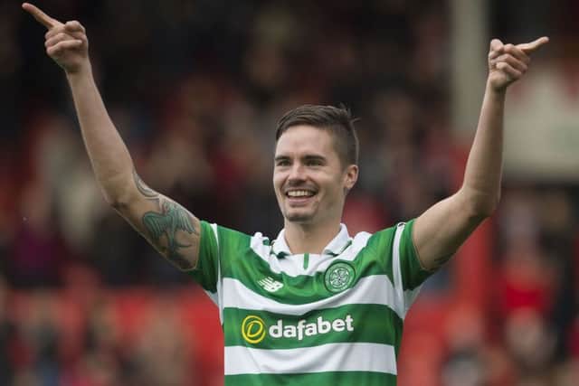 Mikael Lustig played the last time Celtic beat Barcelona. Picture: SNS