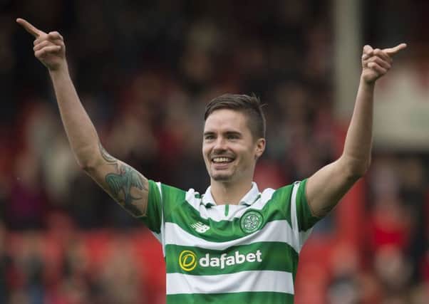 Mikael Lustig played the last time Celtic beat Barcelona. Picture: SNS