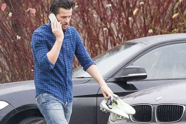 Joey Barton arriving at the Rangers training base. Picture: SNS