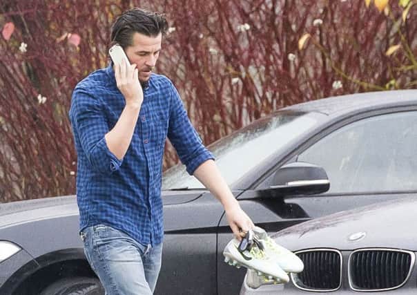 Joey Barton arriving at the Rangers training base. Picture: SNS